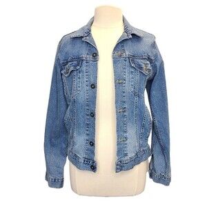 UNIQLO Women's Medium Wash Denim Lagenlook Jean Jacket Women's S